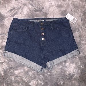 NWT F21 high waisted jean shorts
